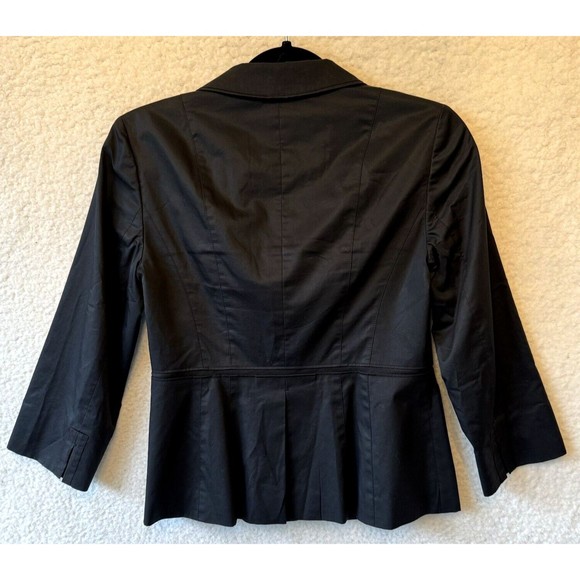 Ann Taylor Women’s Two Button Blazer Jacket Black Size 0 Business Career Capsule - Picture 2 of 7
